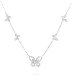 蝶モチーフ ネックレス ストーン付き