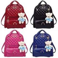 キルティング リュック Fレザー 2way レディース ショルダーバッグ 可愛い