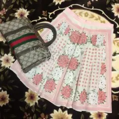 レッセパッセ 膝丈花柄スカート