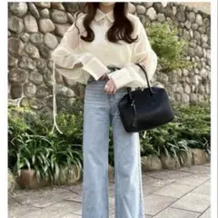 GRL フリンジヘムセミフレアデニムパンツ[cu166] Mサイズ