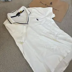 Polo Ralph Lauren ホワイト Vネック ポロシャツ XL