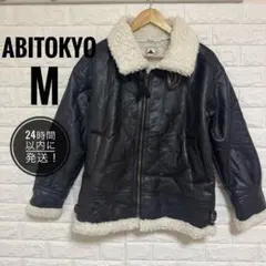 ABITOKYO ボアムートン フェイクレザージャケット M