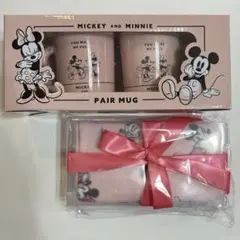 Mickey and Minnie ペアマグ、タオルセット