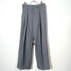 GU ジーユー　インタックワイドパンツ グレー　S