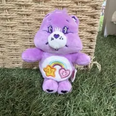 ケアベア　ぬいぐるみキーホルダー　ガチャ 紫