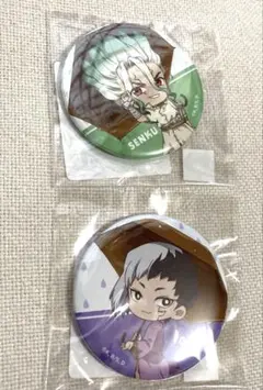 Dr.STONE レイニーデイ 石神千空 あさぎり　ゲン缶バッジ　ミニキャラ