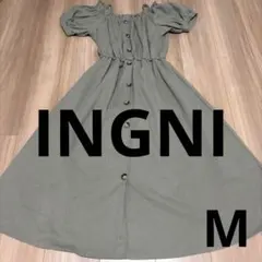 INGNI ロングワンピース カーキ フレアのサムネイル