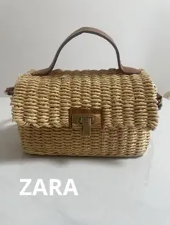 ZARA ミニかごバッグ ショルダーストラップ付き
