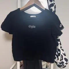 GYDA 半袖Tシャツ ブラック ラインストーンロゴのサムネイル