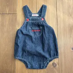 miki HOUSE デニムロンパース S
