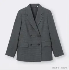 GU ダブルブレストチェックジャケット