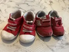 ミキハウス・ニューバランス 赤いベビーシューズ13 14センチ
