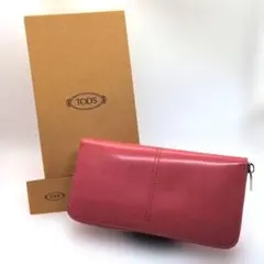 新品未使用 TOD’S トッズ ラウンドファスナー長財布 レッド 箱カード付のサムネイル