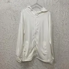 A170 ハニーズ ホワイト フルジップパーカー 指穴付きサイズL