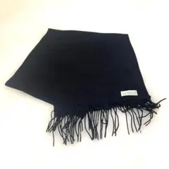 美品 イタリア製 カシミヤ100％ マフラー 黒 ストール ビジネス メンズ