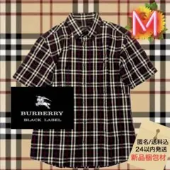 ■BURBERRY 半袖 ノバチェック シアサッカー凹凸加工 薄手シャツ