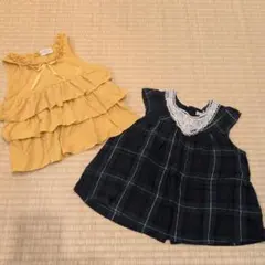 90cm ènécru セラフ ノースリーブ　チュニック 2枚セット 女の子