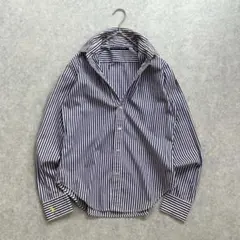 【未使用級】ラルフローレン 長袖シャツ ブルー ストライプ 袖 ポニー刺繍 L