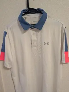 Under Armour ゴルフシャツ メンズ ホワイト ブルー