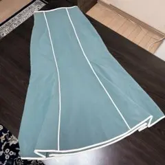 archives アルシーブ　マーメイドスカート ブルーグリーン　パイピング