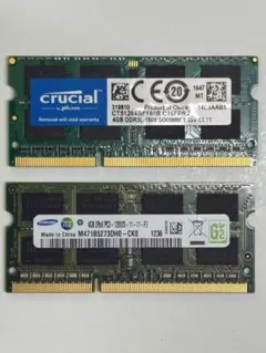 Crucial & CFD 4GB DDR3L-1600 SO-DIMM メモリのサムネイル