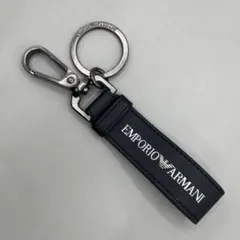 美品✨️EMPORIO ARMANI キーホルダー キーリング メンズ レザー 黒のサムネイル