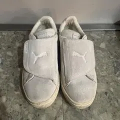 Puma スエード スリッポンスニーカー ライトグレー SUEDE WRAP