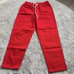 赤 コットンパンツ サイズF