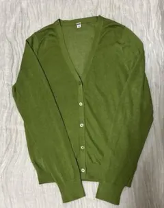 ユニクロ　カーディガン　グリーン　レーヨン　春夏　Sサイズ