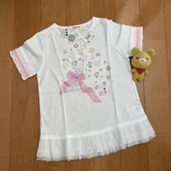 平成レトロ】【メゾピアノMEZZO PIANO】フルーツ刺繍半袖Tシャツ130 