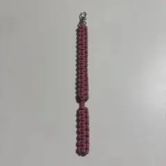 ピンク マクラメ編み チャーム 約15cm