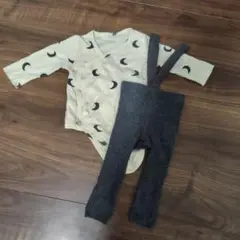 美品　konoha 月模様ロンパース＆レギンスセット 66