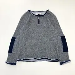 ブルームーンライブ パッチワーク ニット 手洗い可能 グレー M