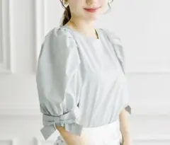 tocco closet パフスリーブ ブラウス リボンのサムネイル