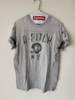 アバクロ　ダメージ　Tシャツ　グレー　S