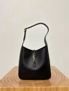 大人気！YS・ ブラック レザー ショルダー ハンドバッグ~