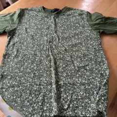 dog dept 半袖Tシャツ カーキ 総柄のサムネイル