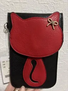 猫デザイン スマホショルダーバッグ