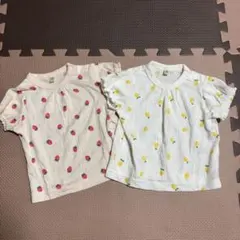 フルーツ柄Tシャツ 60-70cm 2枚セット