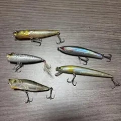 トップウォーター ミノー ルアー 5点セット