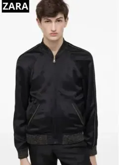【新品タグ付】2万3990円　ZARAメンズ黒　アウタージャケットSザラ