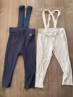サスペンダー付きレギンス2点セット