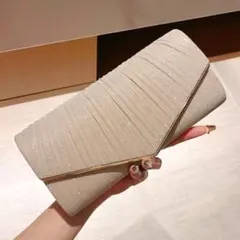 パーティバッグ　ショルダーバッグ　クラッチバッグ　シャンパンゴールド　結婚式