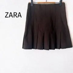 Z◇ZARA＊ザラ◇ ミニプリーツスカート XS チェック 茶色 伸縮 トルコ製のサムネイル