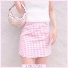 ロブロブ　ギンガムチェックスカート