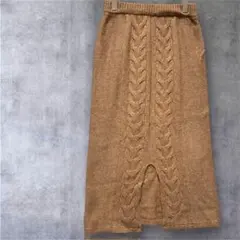 a390【チャオパニックタイピー】良品！ニットスカート　ロング丈　ベージュ