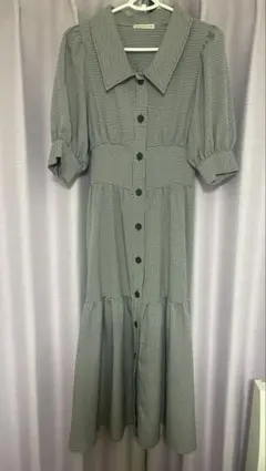 one after another NICE CLAUP チェック柄 ワンピース