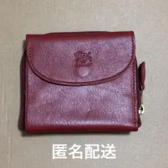 【匿名配送】IL BISONTE 二つ折り財布 レザー レッドのサムネイル