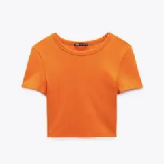 ZARA Tシャツ オレンジ