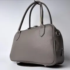 美品】ナガタニ EMMA エマ ハンドバッグ シュリンクレザー トープ